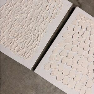 Textured Cream Canvas Art Set